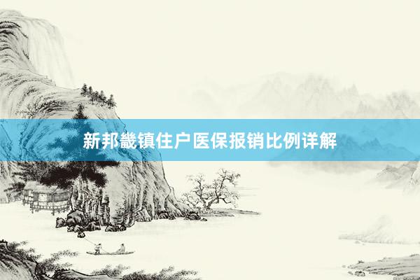 新邦畿镇住户医保报销比例详解